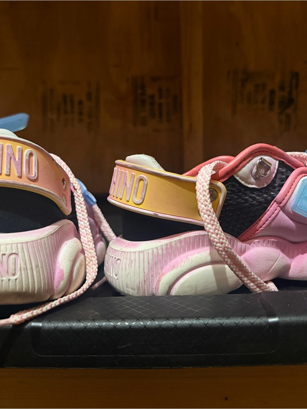 Moschino Pink Multi-Tone Kids Sneakers